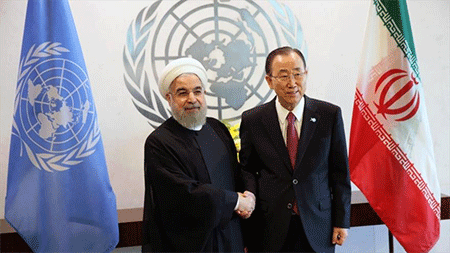 Rohani con Ban Kimon en Nueva York Rohani se reunirá con Putin antes de abandonar Nueva York
